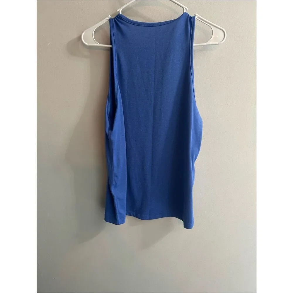 Nike Blue Dri-FIT Performance Tank with Black Logo